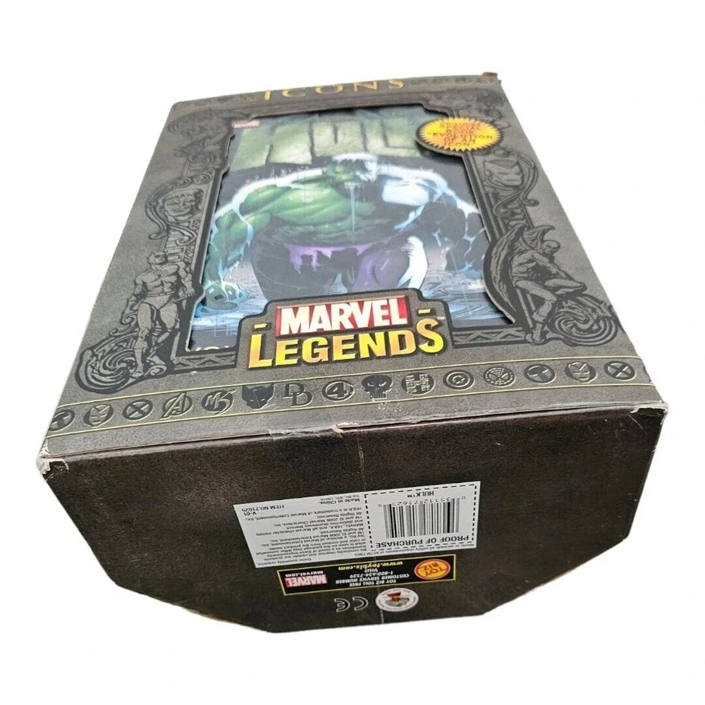 Marvel Legends Icons Green HULK- 12 Inch Action Figure- BOOK AND‎ BOX SEALED